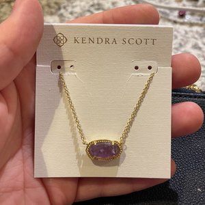 Kendra Scott Elisa Necklace - Amethyst/Gold